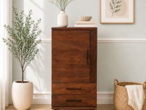 Hestia Premium Sheesham Wood Cabinet for Living Room Storage