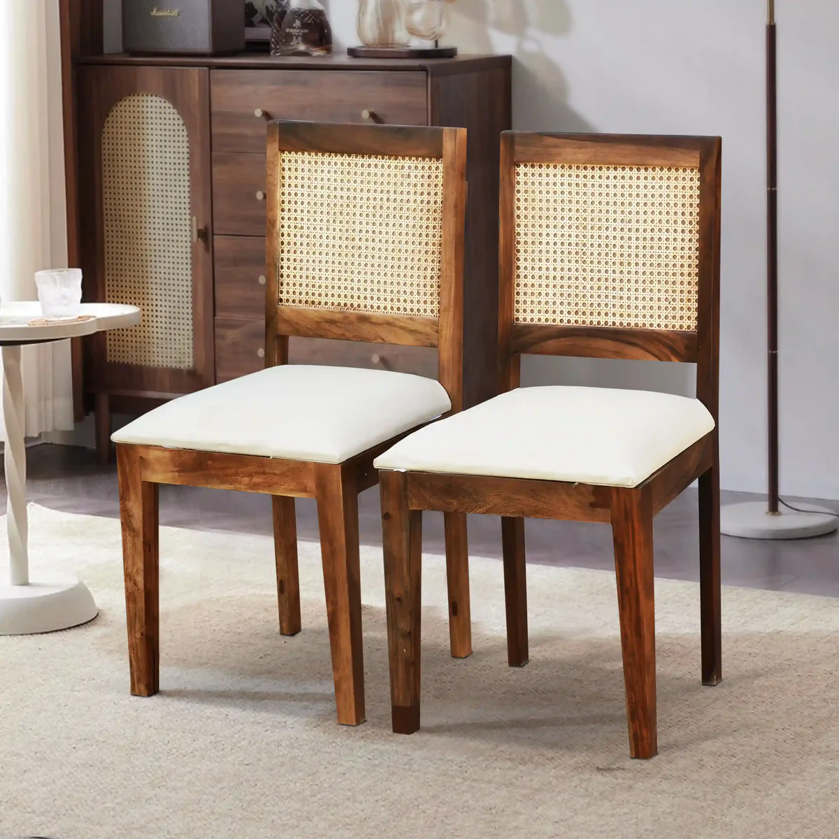 Aarav Solid Sheesham Wood Dining Chair - Image 2