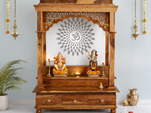 Aarna Premium Solid Sheesham Wood Home Temple Mandir