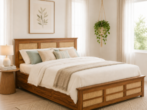 Alvesta Solid Wood Bed with Premium Finish and Durable Wooden Frame