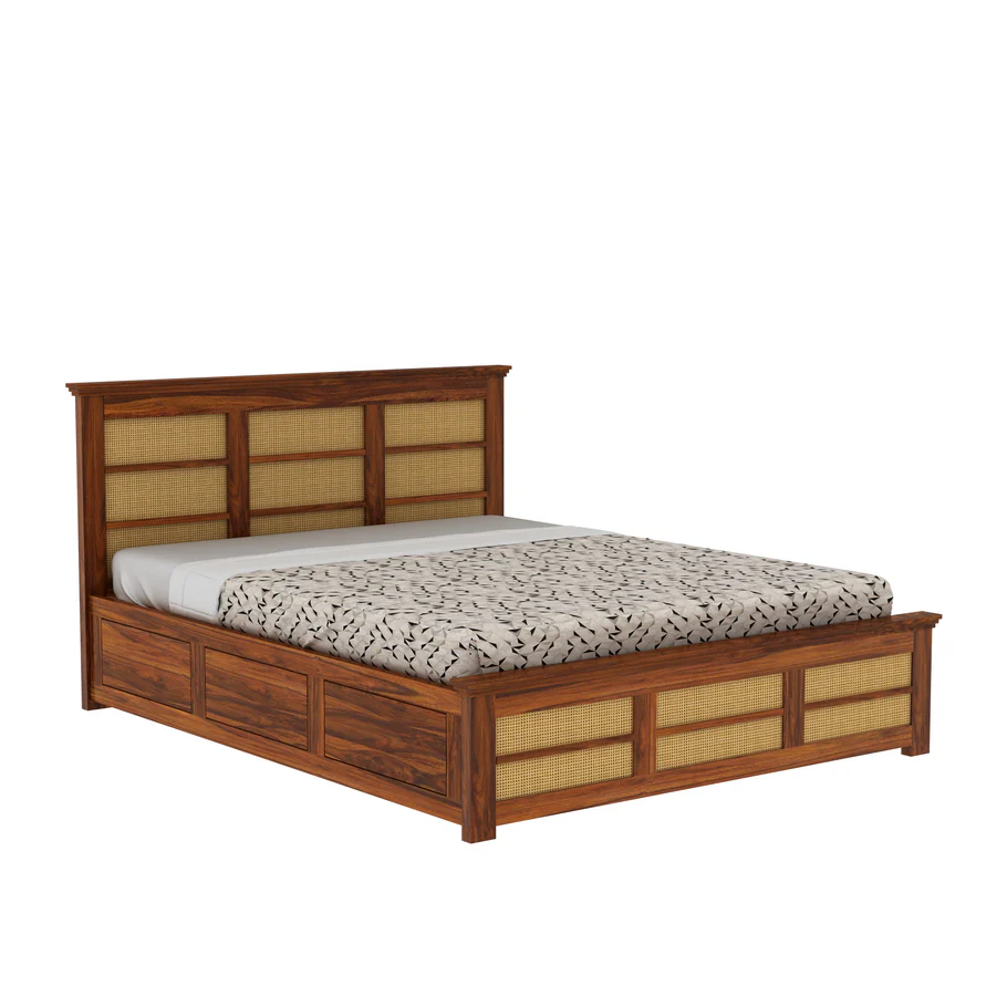 Alvesta Solid Wood Bed with Premium Finish and Durable Wooden Frame - Image 4