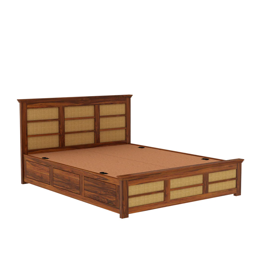 Alvesta Solid Wood Bed with Premium Finish and Durable Wooden Frame - Image 5