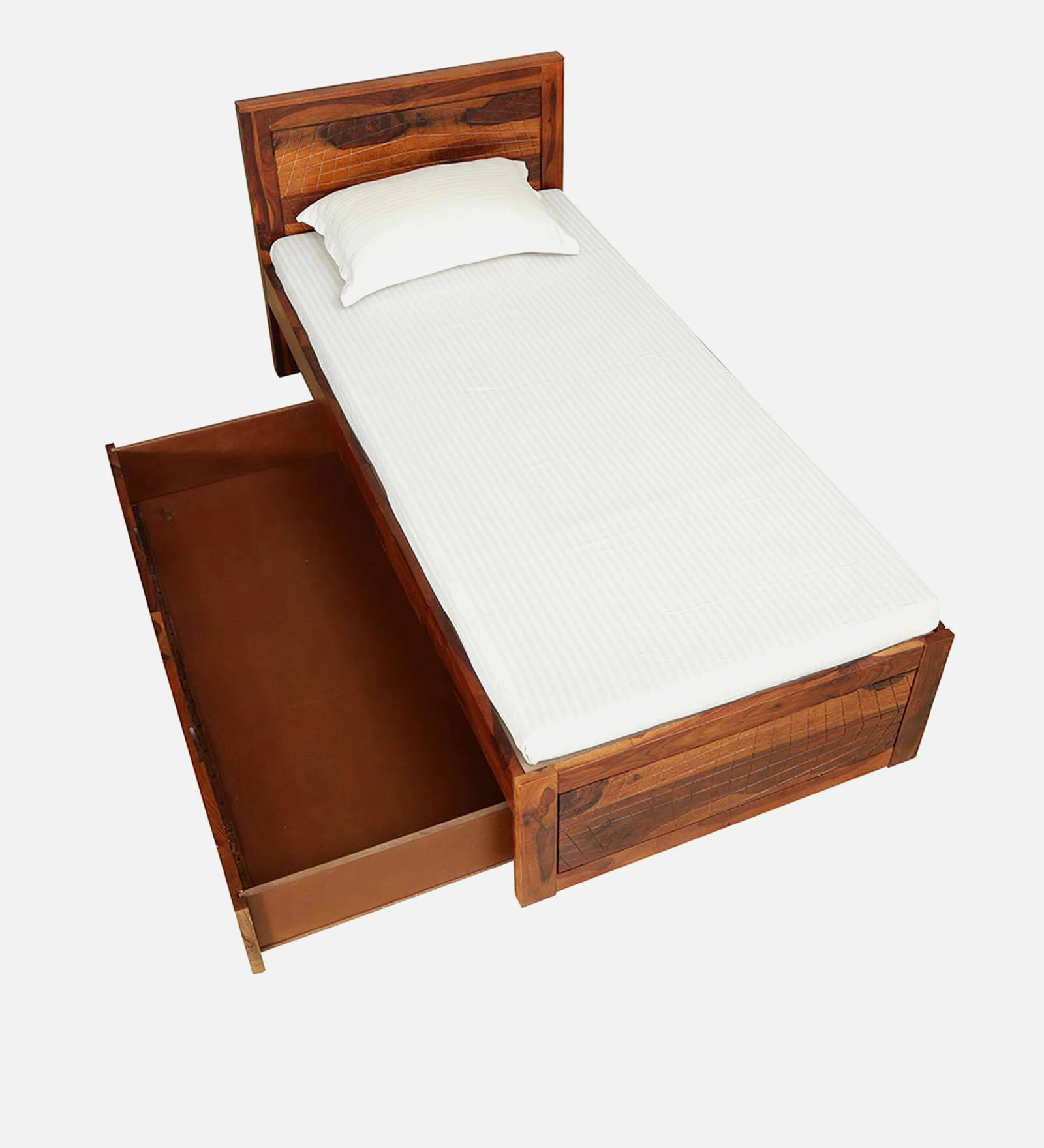 Alvito Premium Wooden Single Bed with Modern Craftsmanship - Image 3