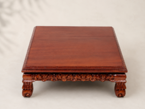 Anant Premium Wooden Pooja Chowki for Daily Worship