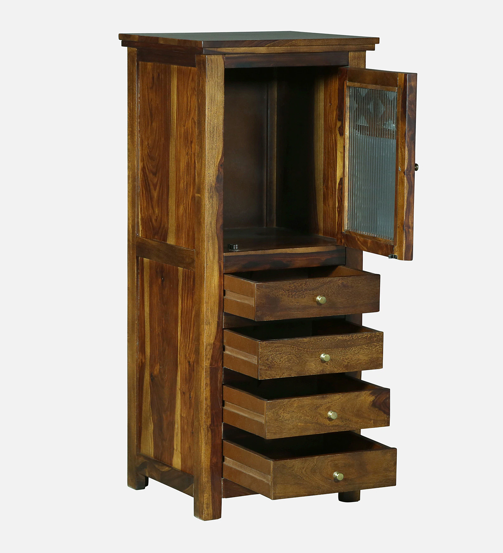 Arden Premium Sheesham Wood Multi-Purpose Storage Cabinet in Walnut Finish - Image 5