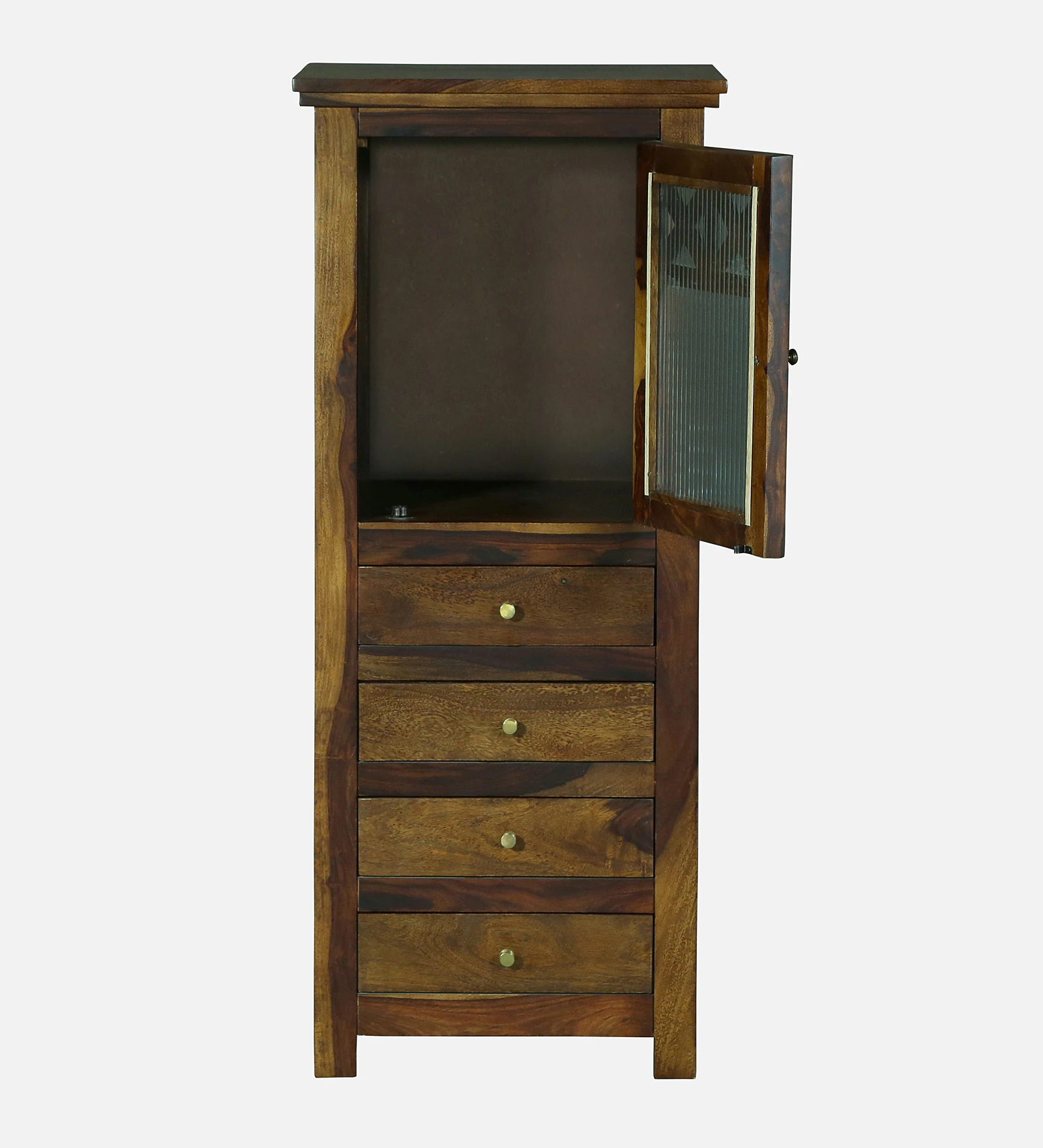 Arden Premium Sheesham Wood Multi-Purpose Storage Cabinet in Walnut Finish - Image 8