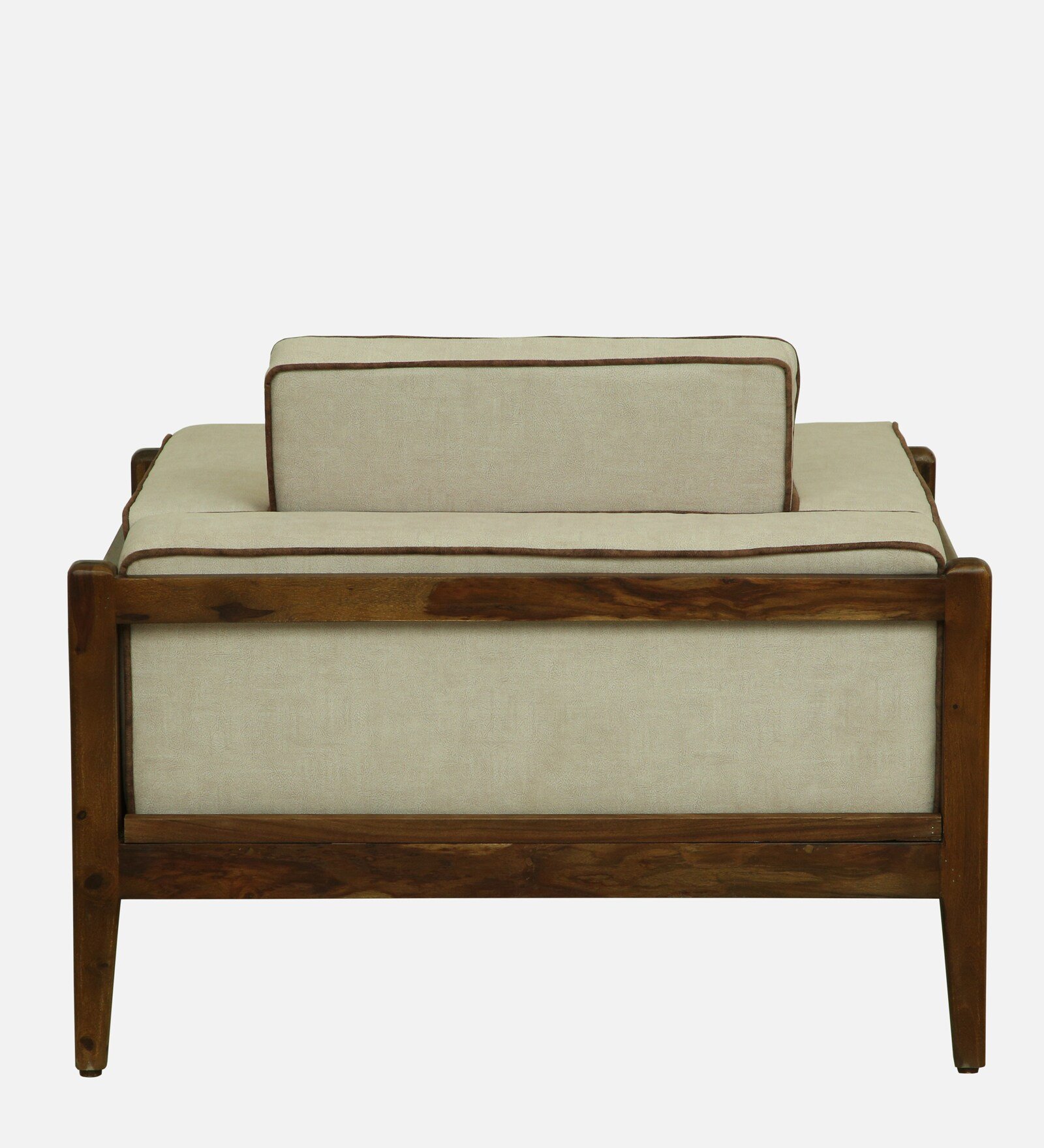 Artisan Crafted Solid Wood Single Seater Sofa in Provincial Teak Finish - Image 4