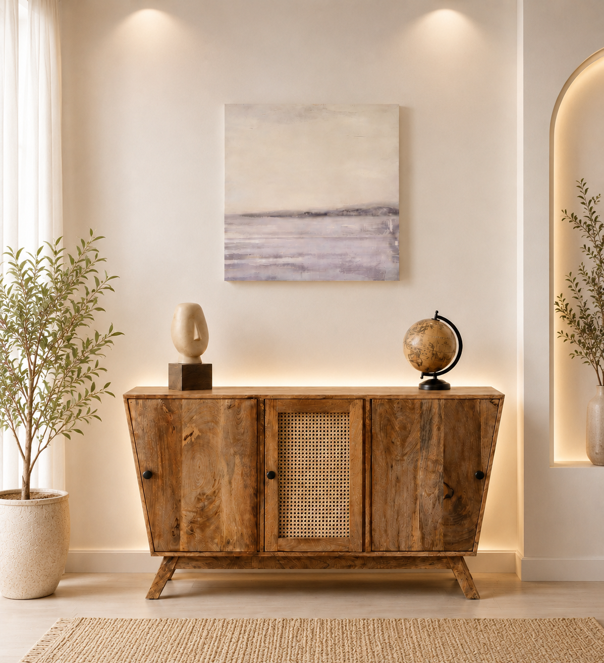 Ashford Luxury Solid Wood Cabinet for Living Room Essentials