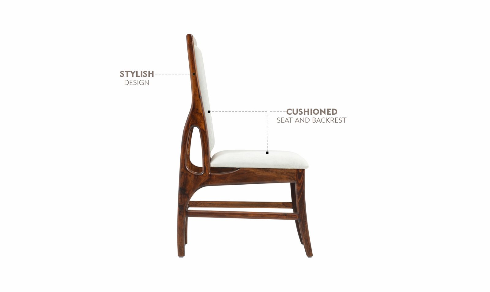 Ashford Sheesham Wood 6 Seater Dining Set In Scratch Resistant Rustic Mahogany Finish With Bench - Image 5