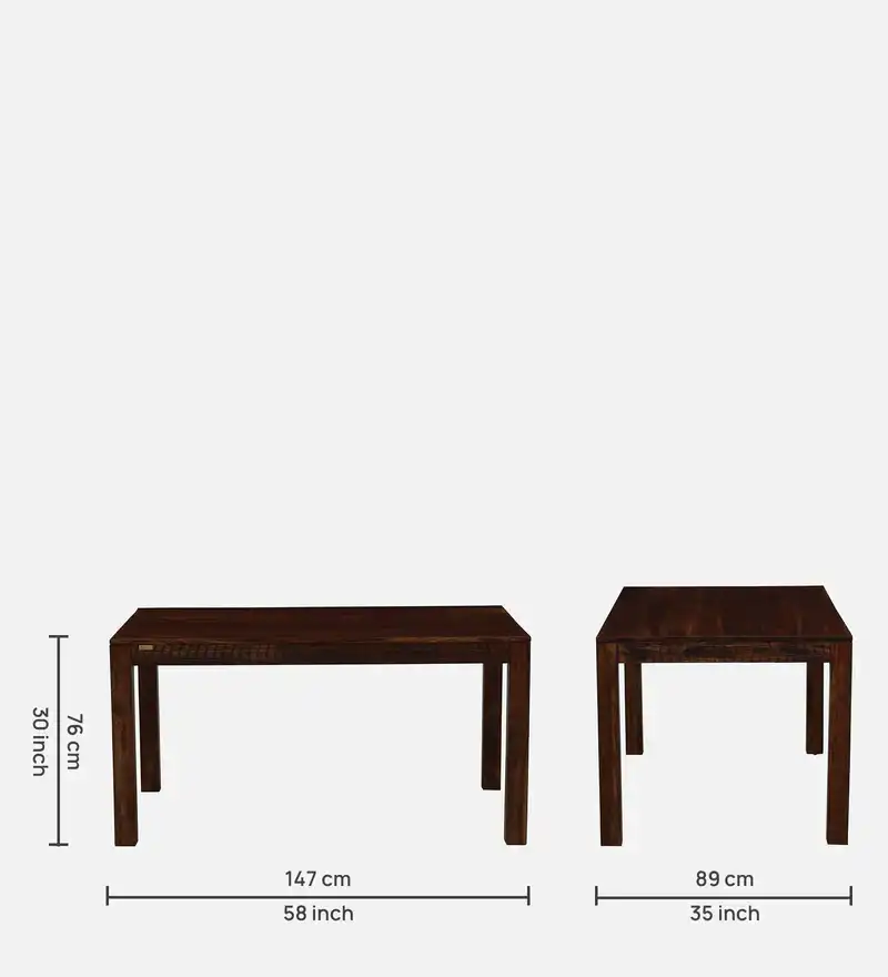 Ashford Solid Sheesham Wood Dining Table - Image 2