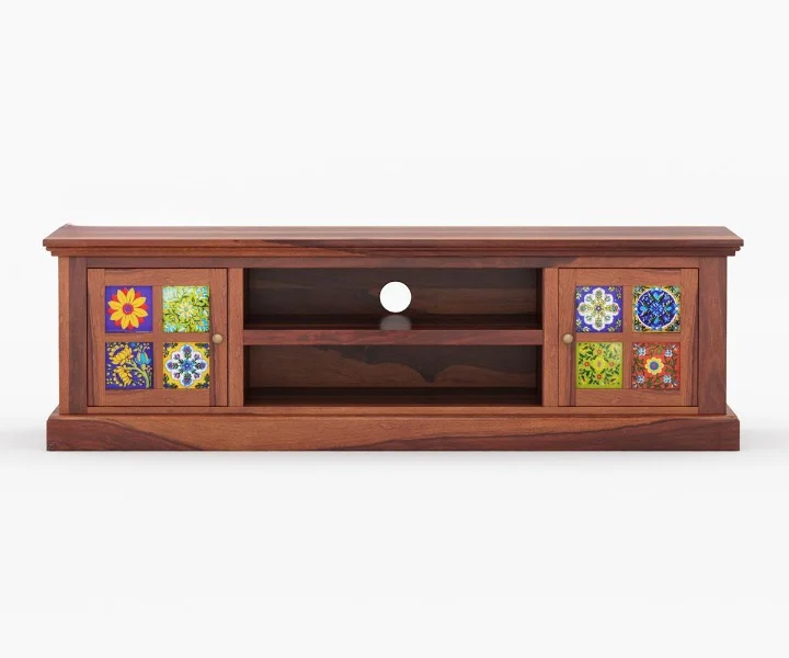 Aspen Solid Sheesham Wood Entertainment TV Unit - Image 2