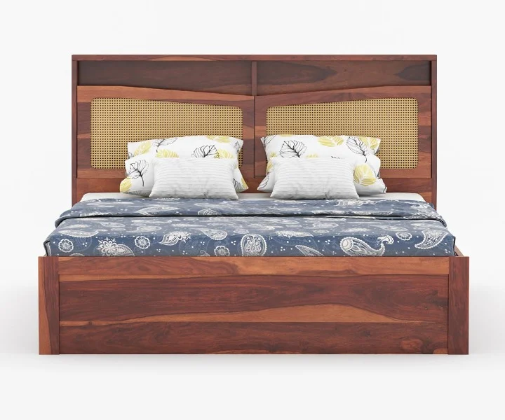 Astoria Premium Sheesham Wood Bed with Smooth Wooden Finish - Image 4
