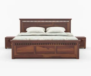 Aurelia Luxury Solid Sheesham Wood Bed with Storage - Image 2