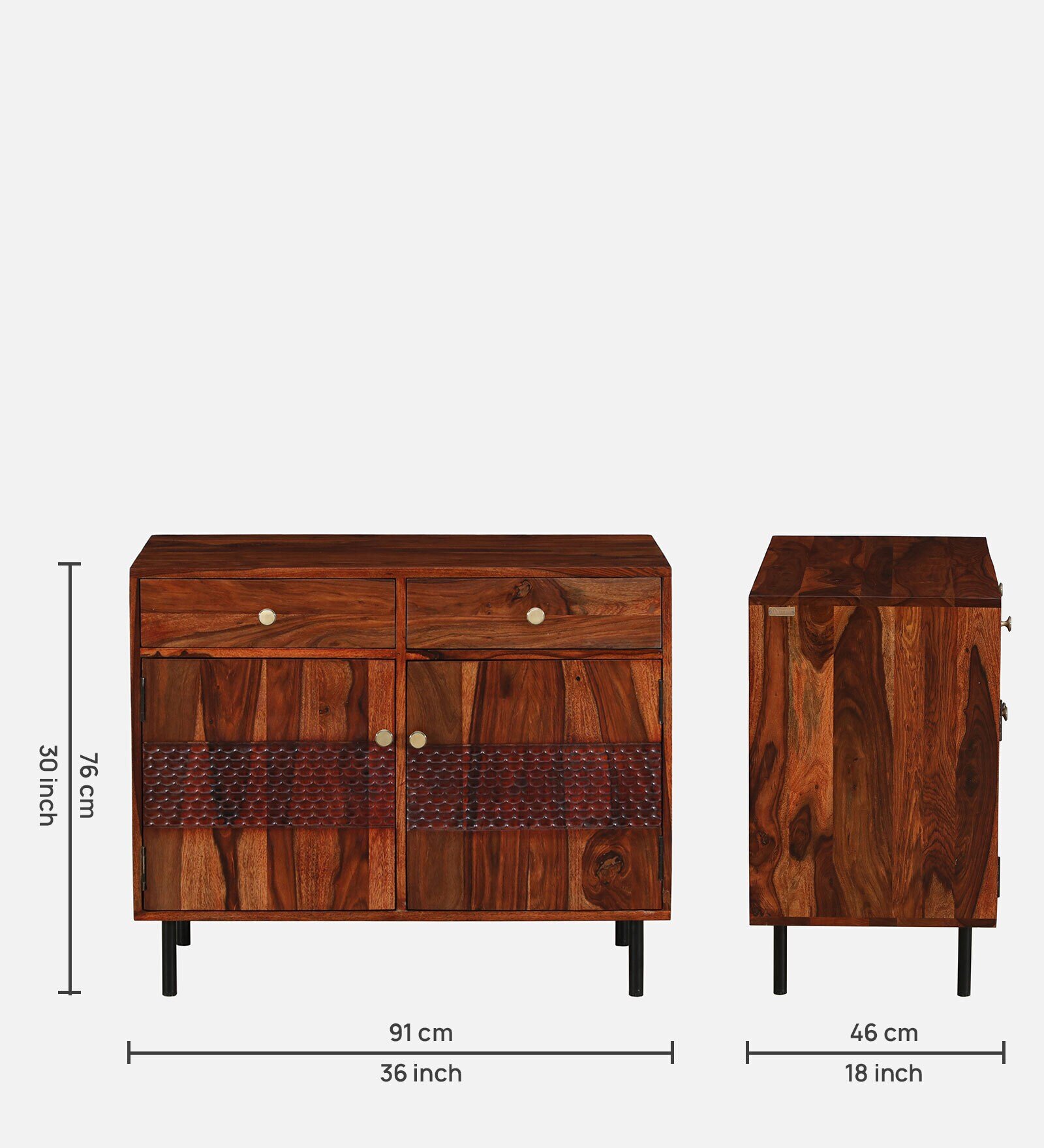 Aurelia Sheesham Wood Large Utility Cabinet with Spacious Storage - Image 8