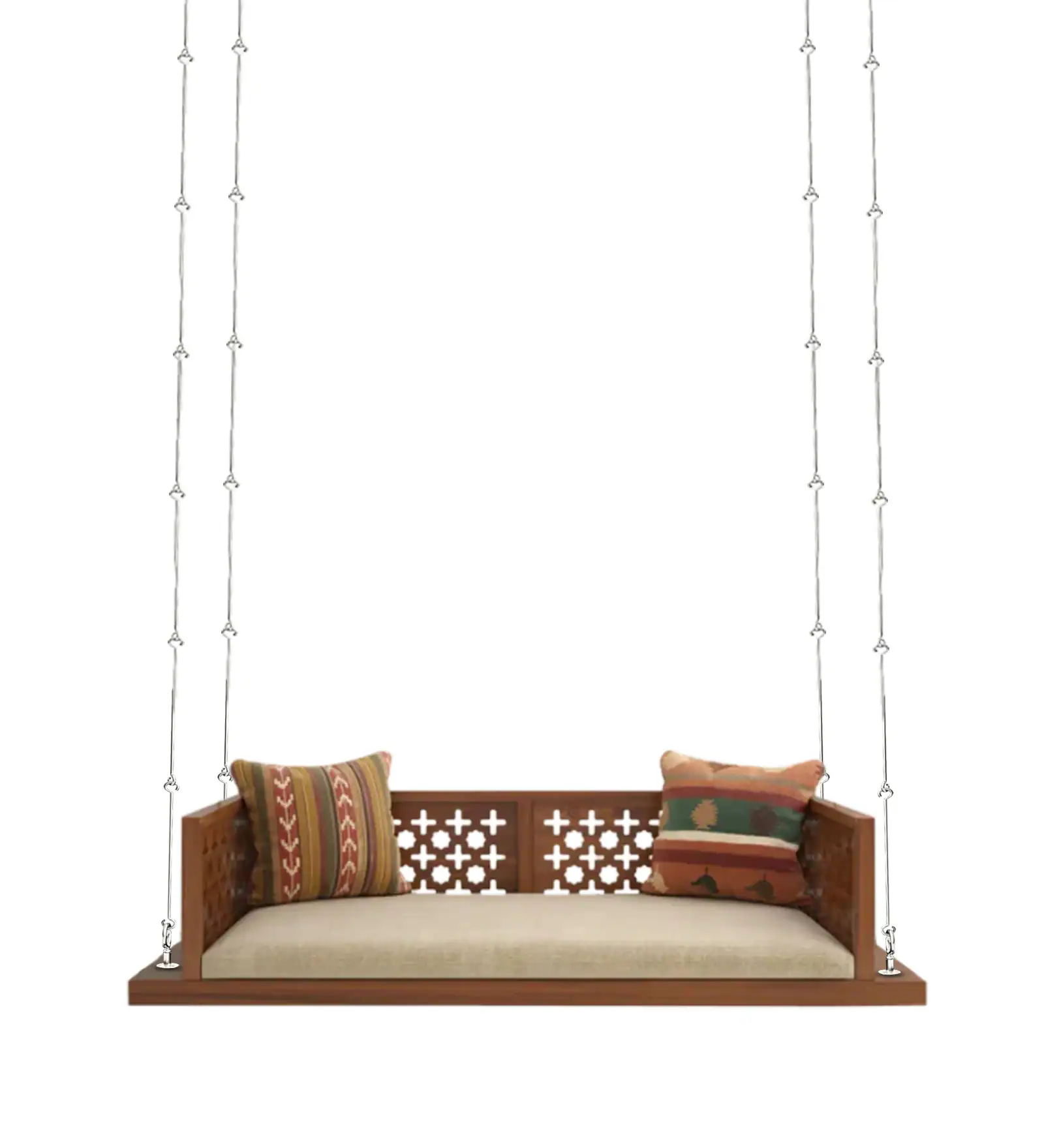 Aurena Premium Solid Sheesham Wood Wooden Swing for Home Décor - Image 4