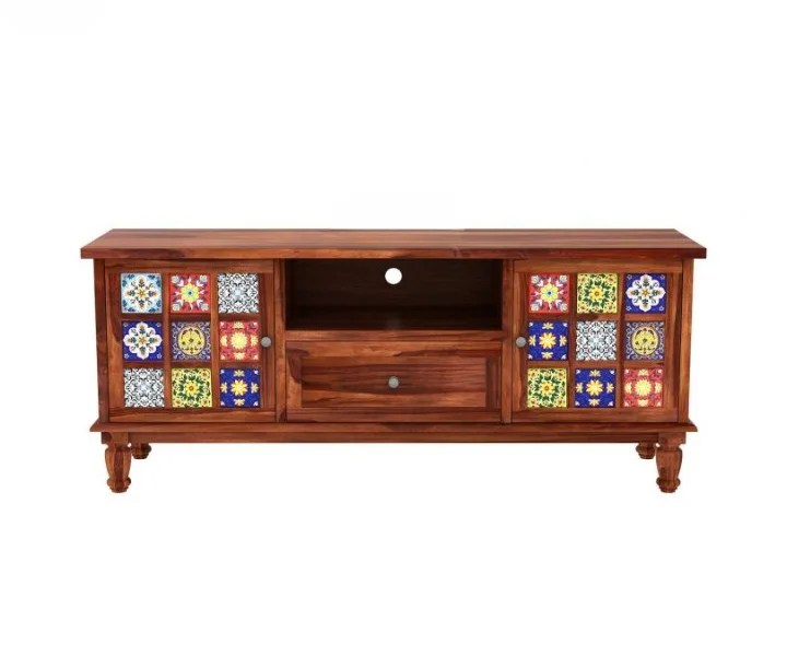 Aurora Handcrafted Solid Sheesham Wood TV Unit - Image 6