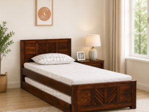 Aurora Luxury Wooden Single Bed with Timeless Design