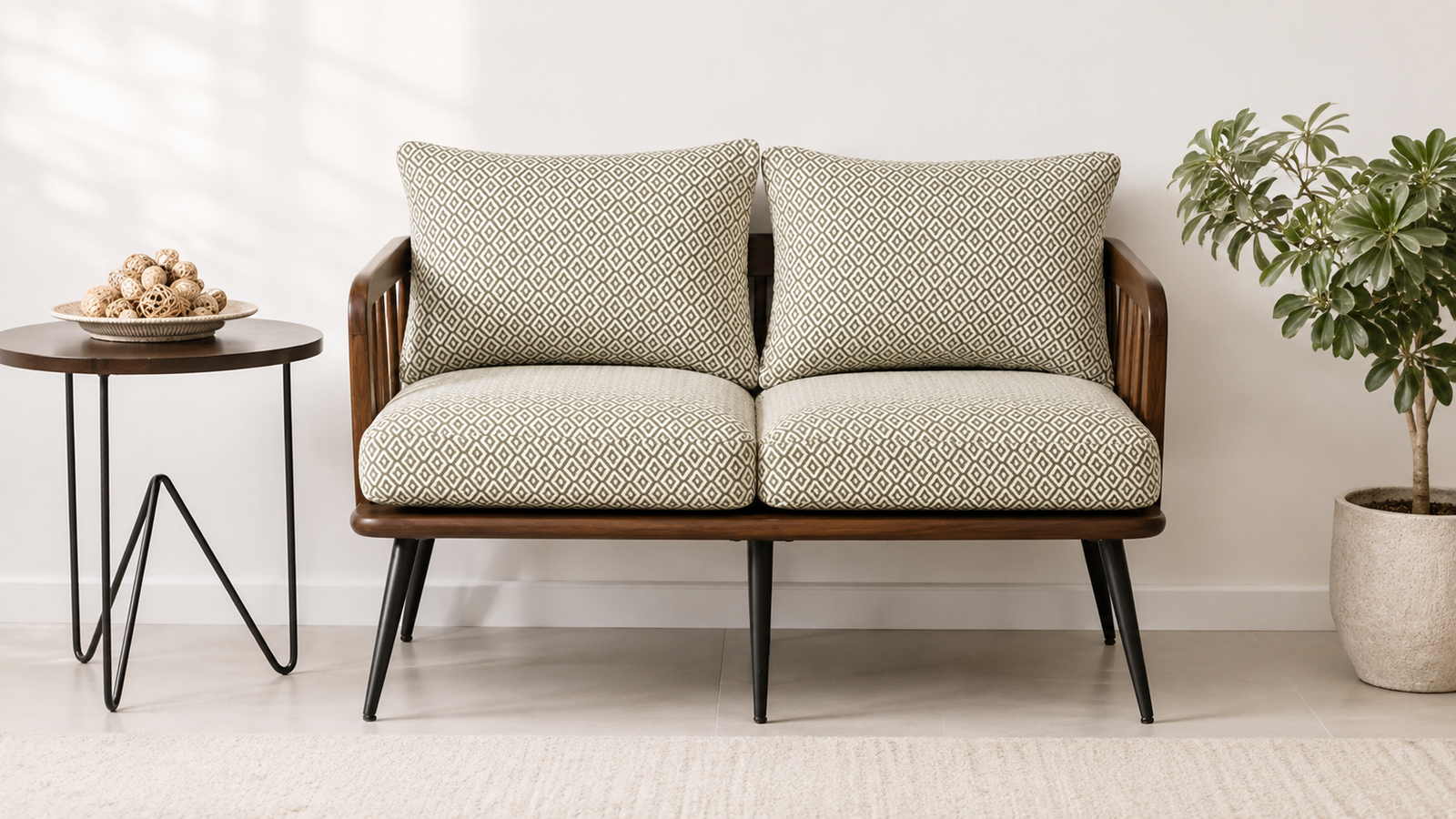 Avalon Heritage Solid Sheesham Wood Lounge Sofa for Elegant Homes
