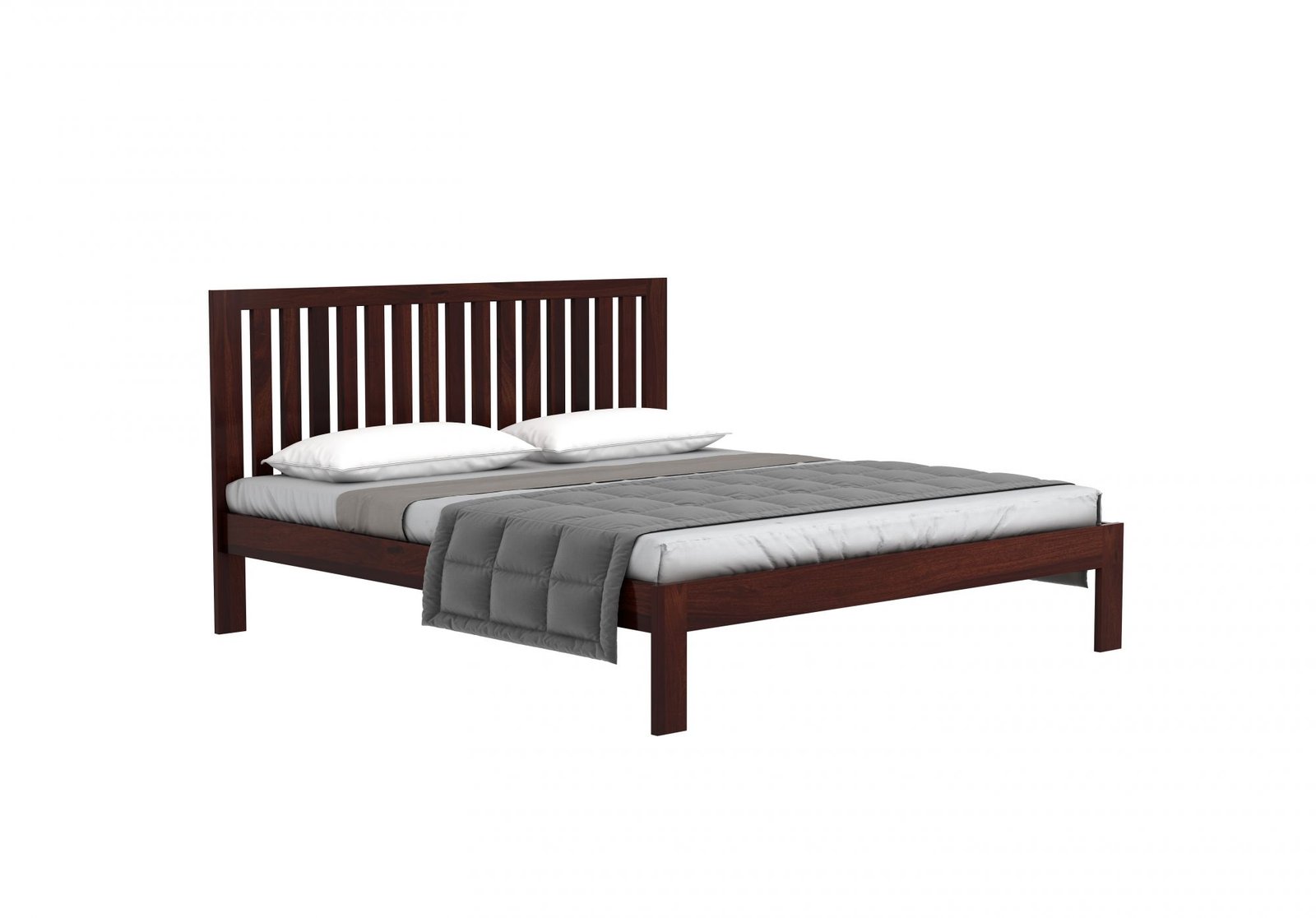 Aviora Solid Sheesham Wood Bed in Provincial Teak Finish - Image 2
