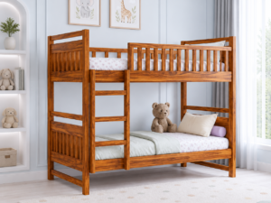 Avelon Solid Sheesham Wood Bunk Bed in Provincial Teak Finish