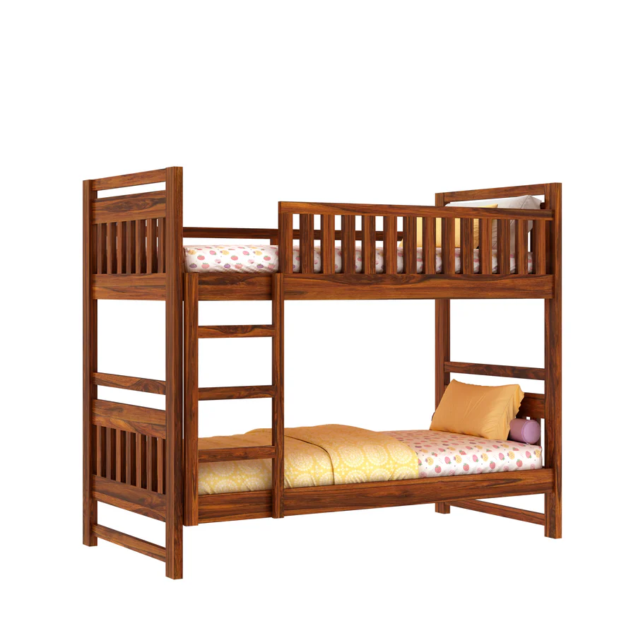 Avelon Solid Sheesham Wood Bunk Bed in Provincial Teak Finish - Image 2