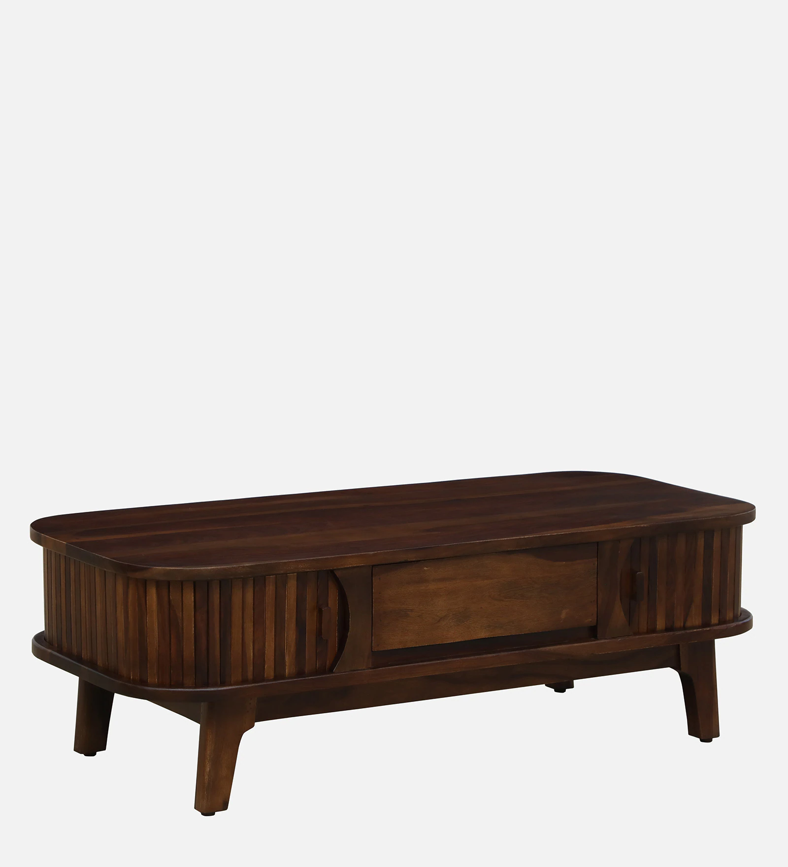 Avendor Solid Sheesham Wood Coffee Table with Open Storage Shelf - Image 6