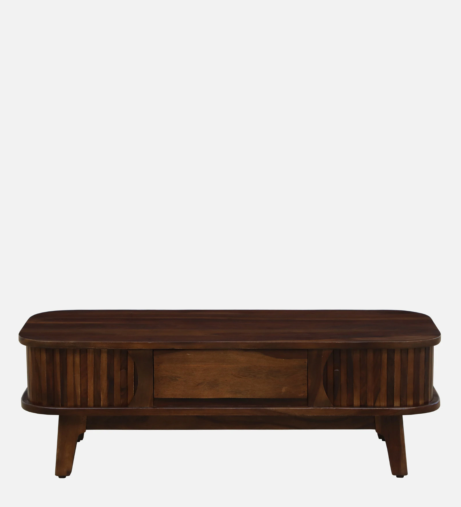 Avendor Solid Sheesham Wood Coffee Table with Open Storage Shelf - Image 4