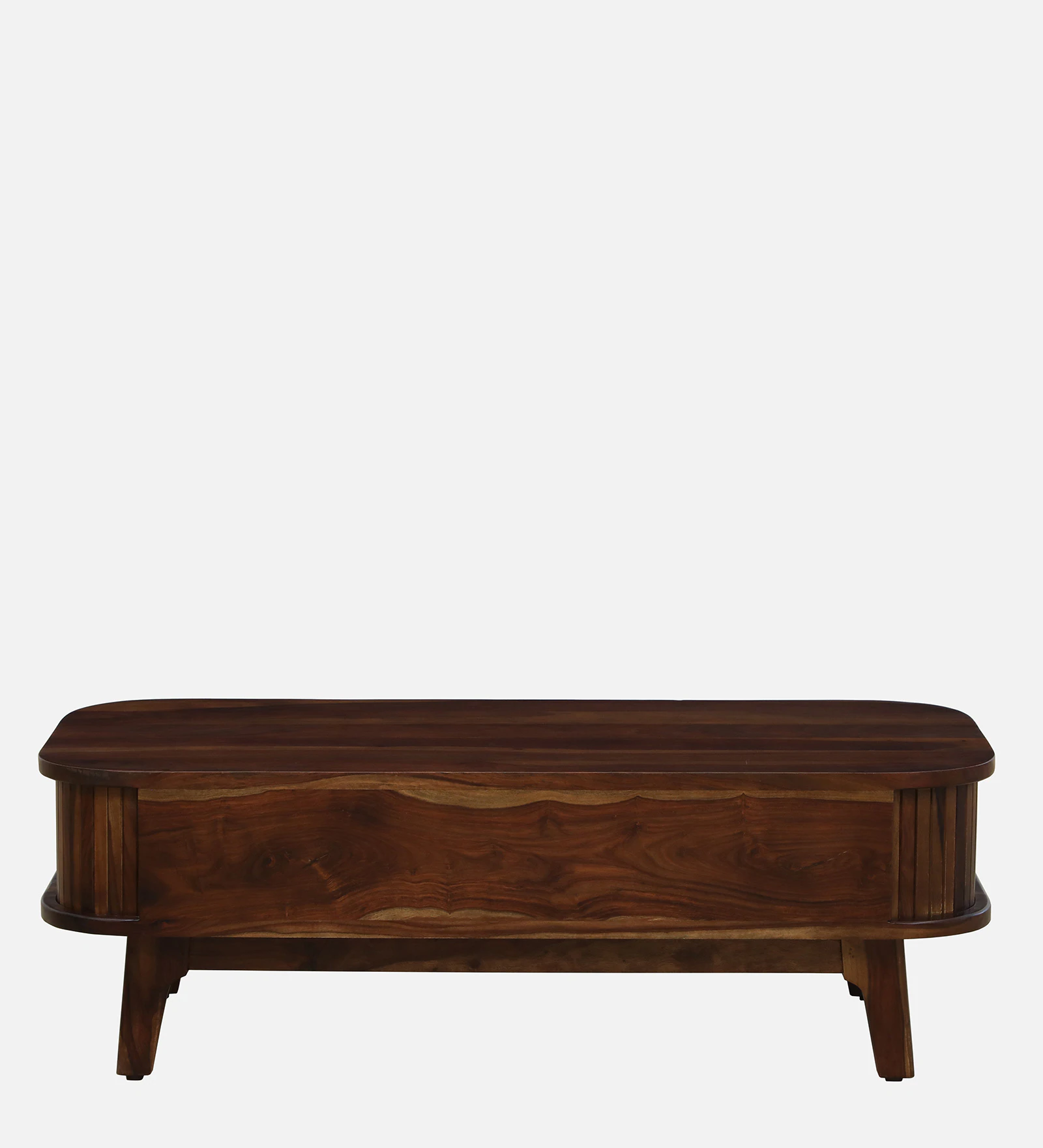 Avendor Solid Sheesham Wood Coffee Table with Open Storage Shelf - Image 5