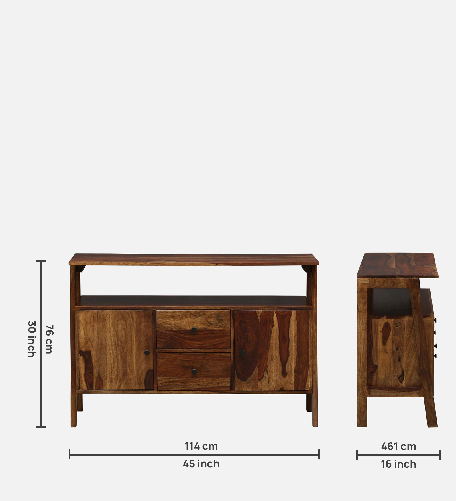 Avenza Premium Wooden Storage Cabinet with Functional Shelving Space - Image 4