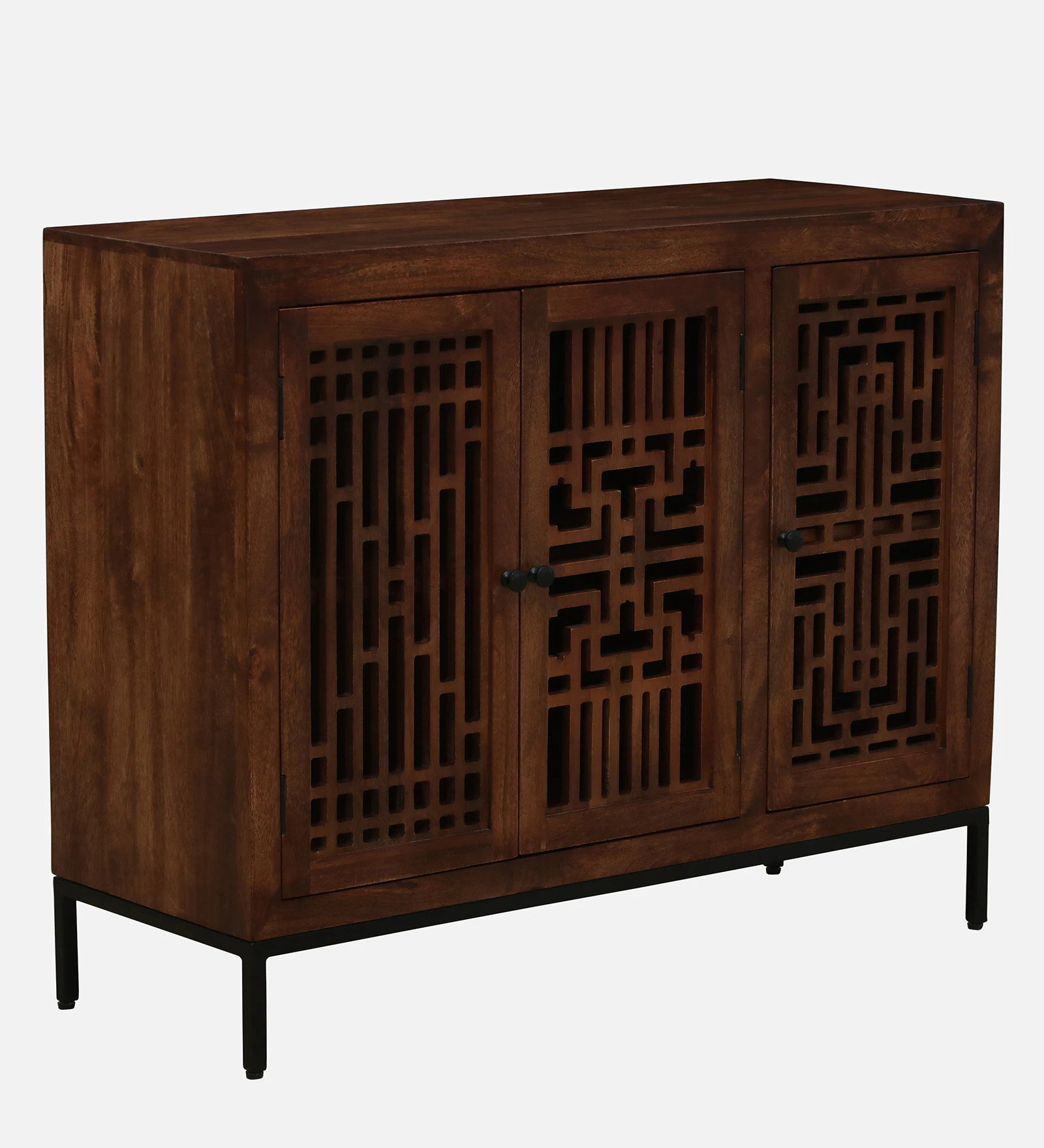 Aviora Premium Solid Wood Multi Utility Cabinet in Teak Finish - Image 3