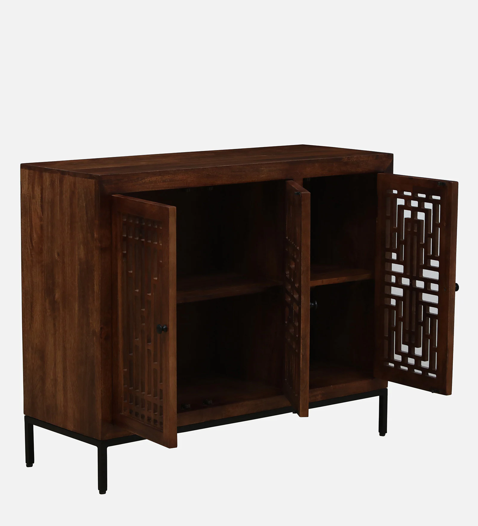 Aviora Premium Solid Wood Multi Utility Cabinet in Teak Finish - Image 5