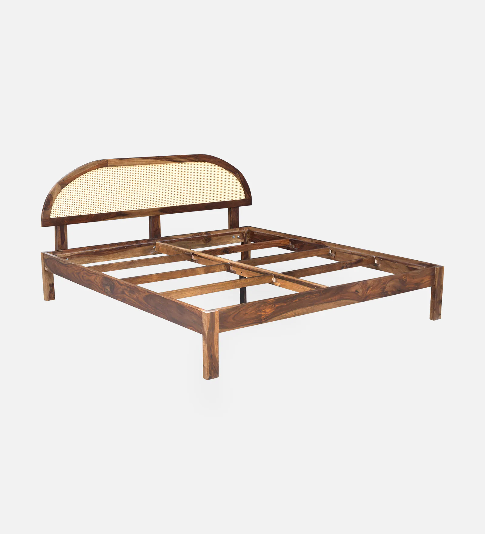 Bellmont Handcrafted Solid Sheesham Wood Double Bed with Modern Design - Image 2