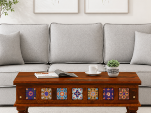 Bellmont Luxury Sheesham Wood Coffee Table in Walnut Finish