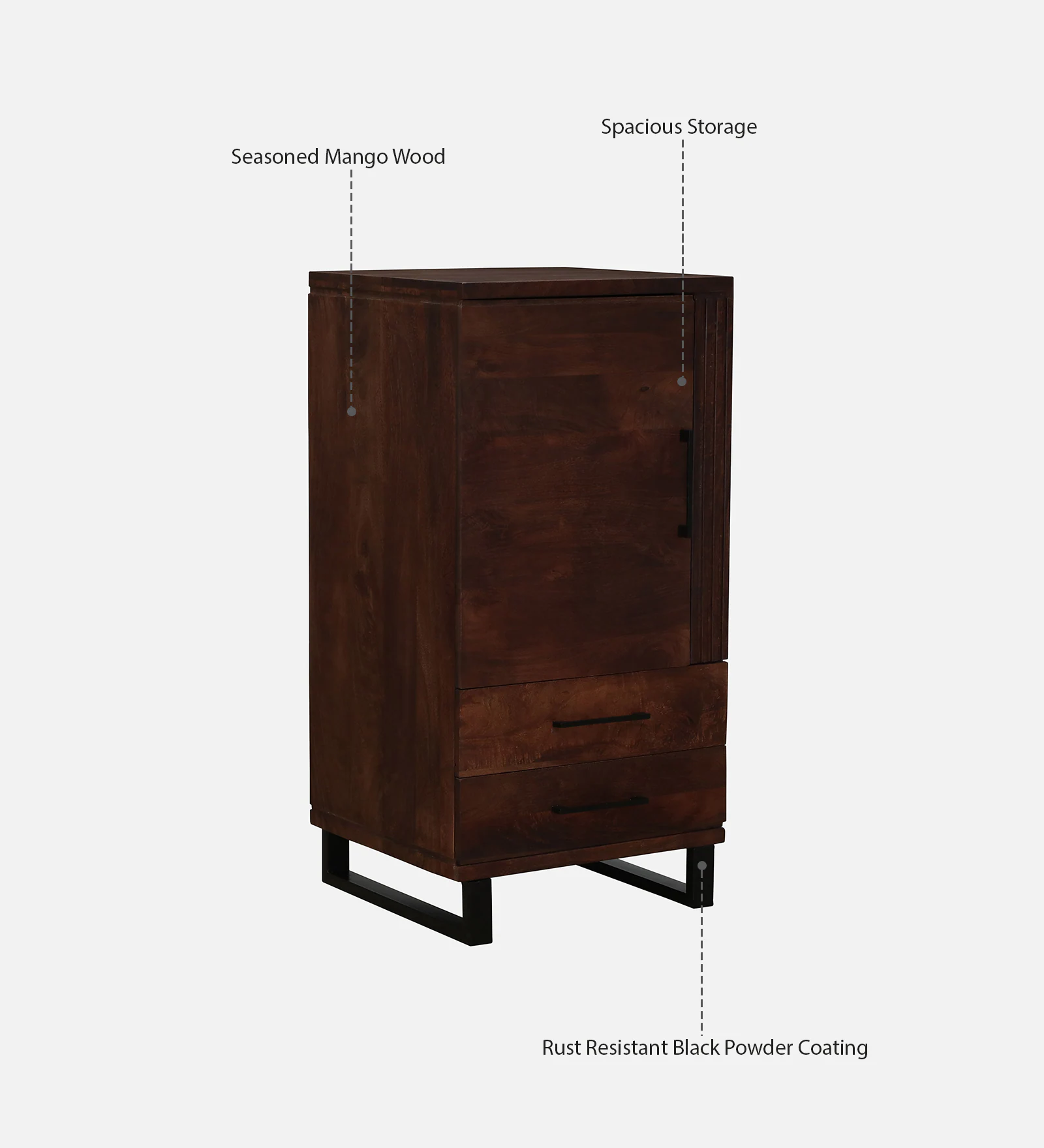 Hestia Premium Sheesham Wood Cabinet for Living Room Storage - Image 5
