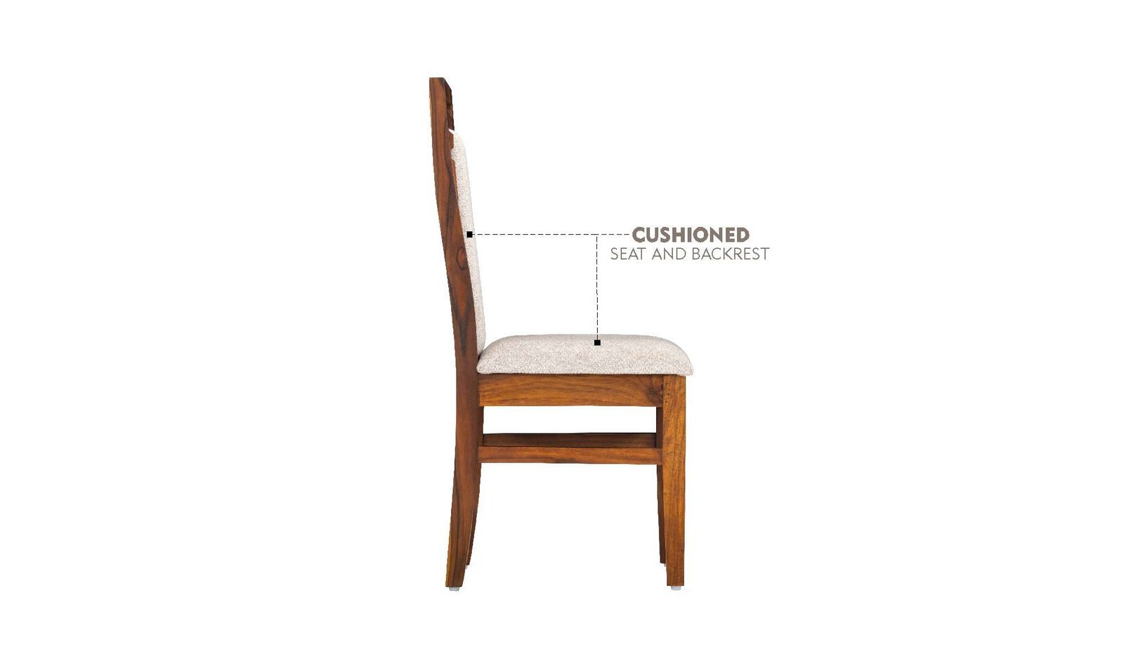Belmore Solid Wood 6 Seater Dining Set In Termite Resistant Natural Teak Finish With Bench - Image 6