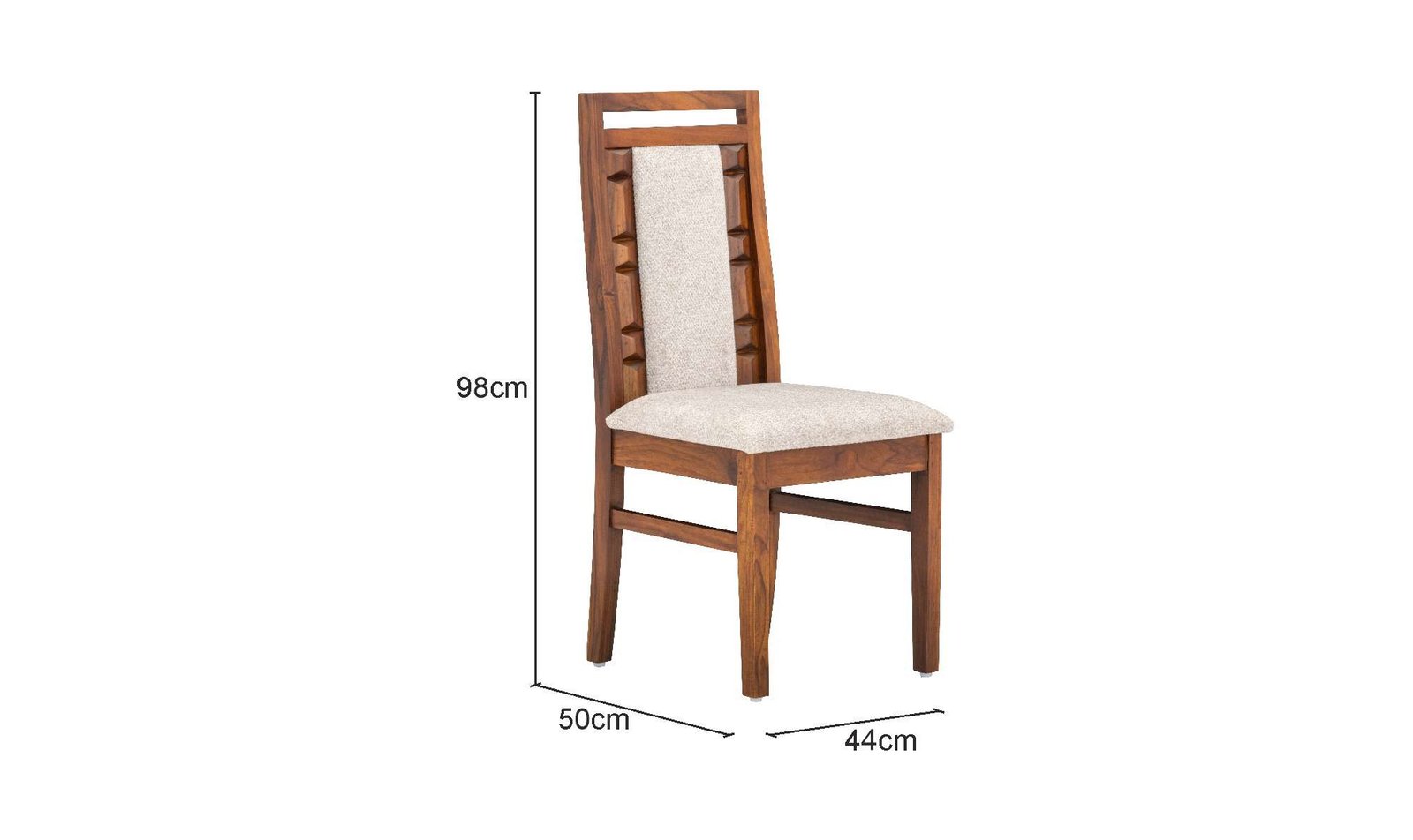 Belmore Solid Wood 6 Seater Dining Set In Termite Resistant Natural Teak Finish With Bench - Image 8