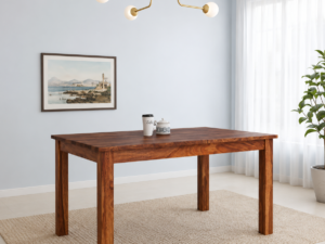 Belvaro Premium Solid Sheesham Wood 6 Seater Dining Table with Natural Finish