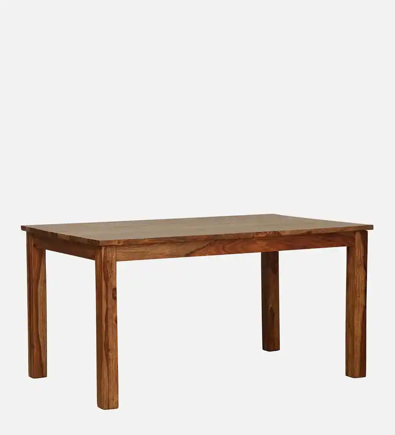 Belvaro Premium Solid Sheesham Wood 6 Seater Dining Table with Natural Finish - Image 4