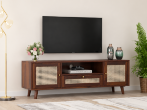 Berlin Modern Solid Sheesham Wood TV Cabinet