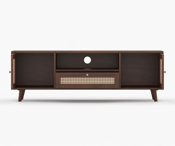 Berlin Modern Solid Sheesham Wood TV Cabinet - Image 4