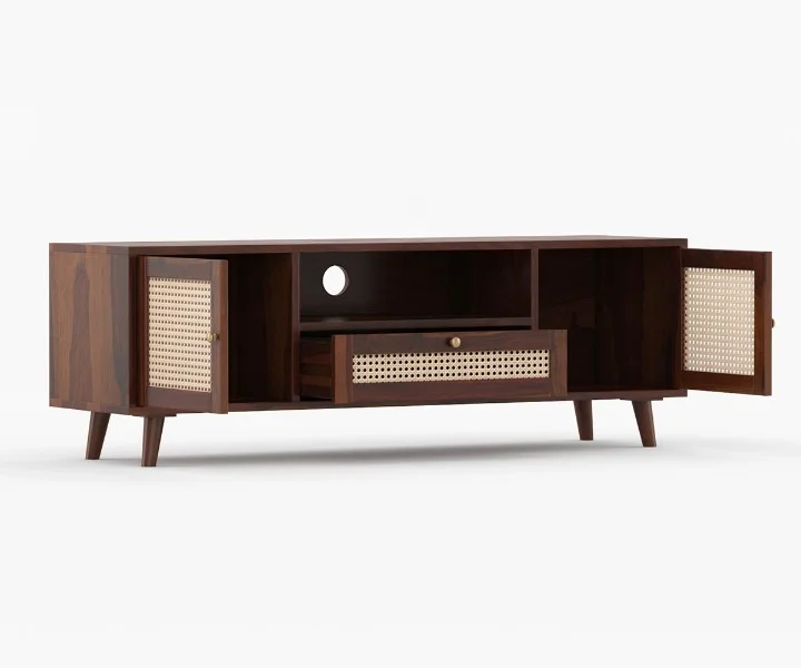 Berlin Modern Solid Sheesham Wood TV Cabinet - Image 5