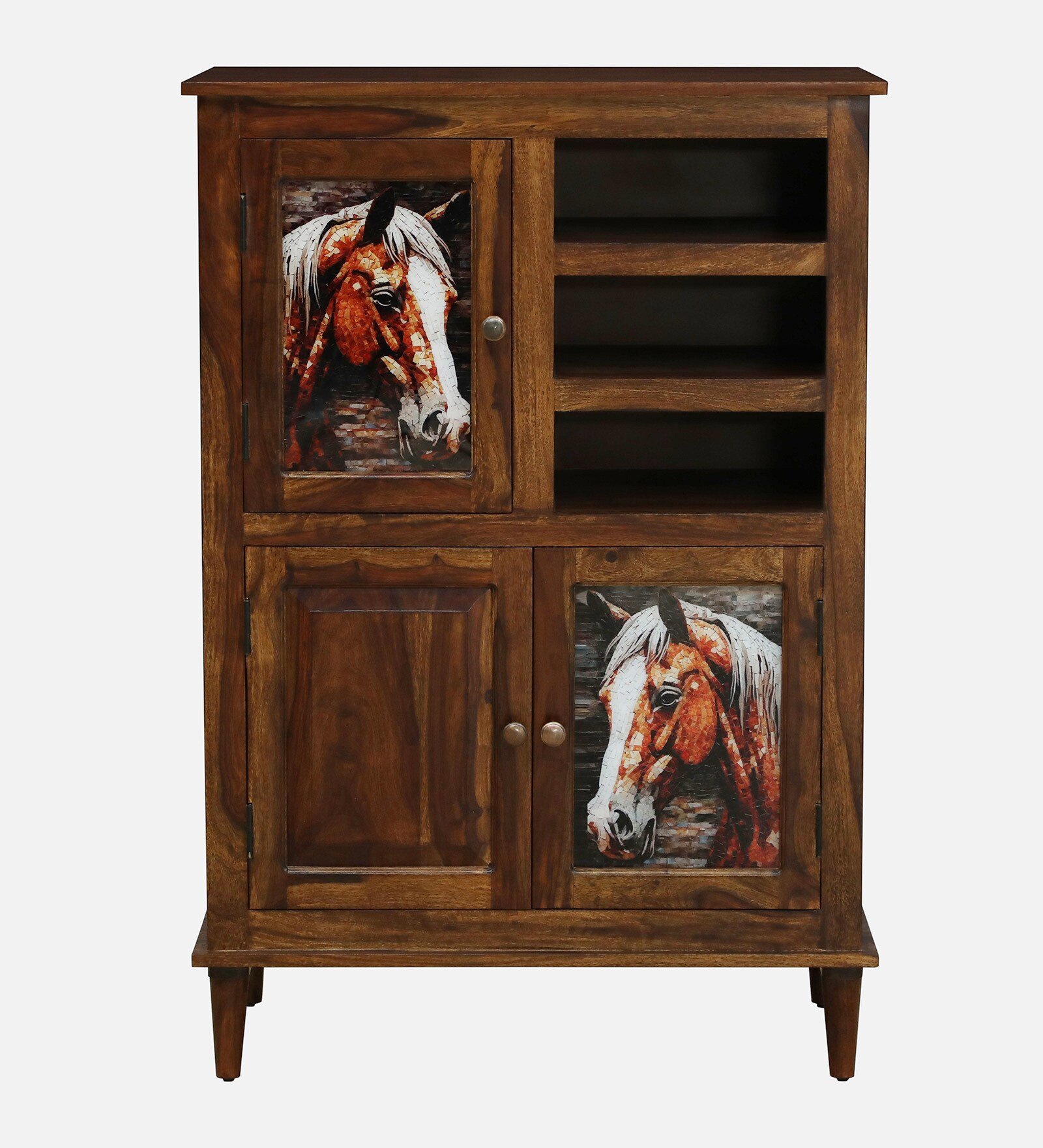 Arvessa Wooden Storage Cabinet in Natural Honey Finish - Image 6