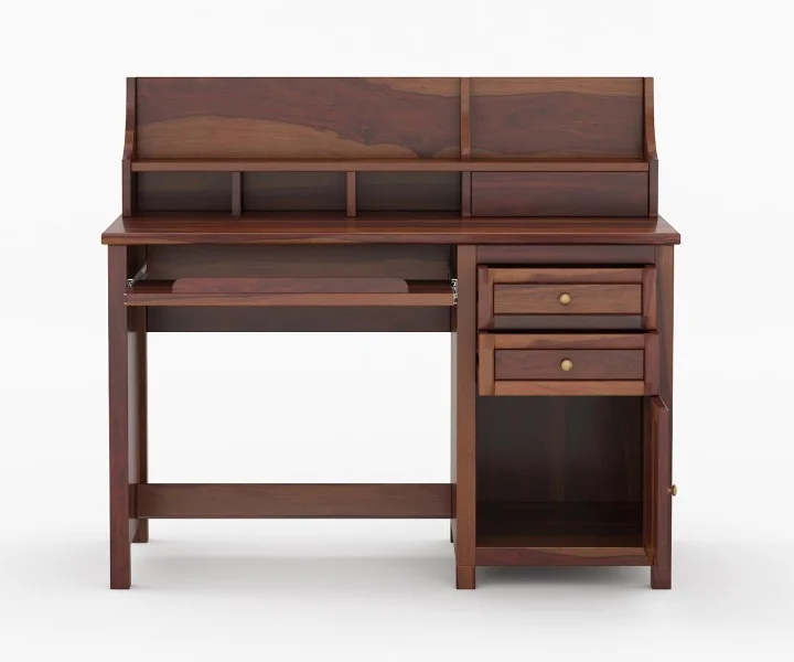 Bravelle Handcrafted Sheesham Wood Study Table with Drawer Storage - Image 4