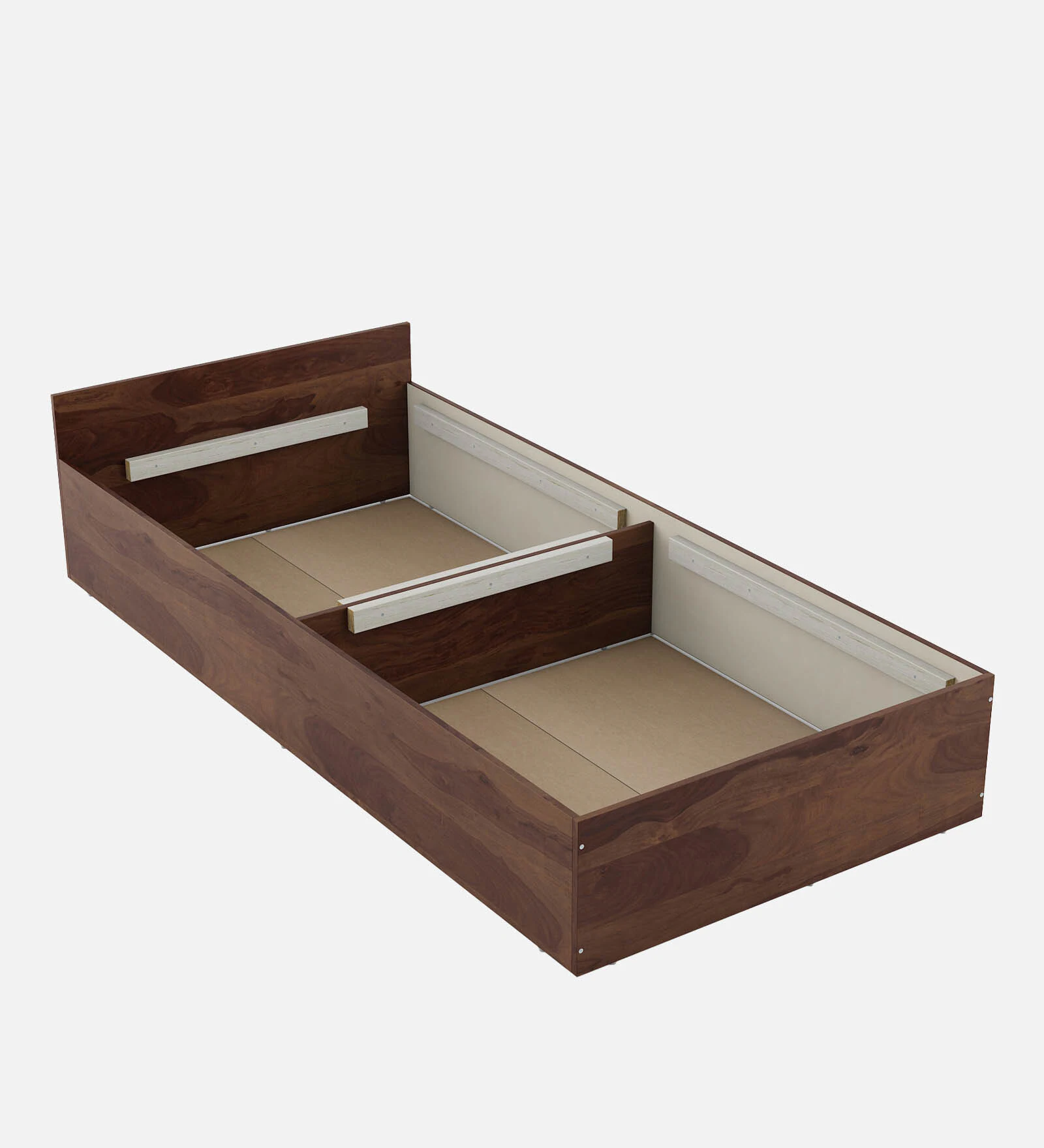 Bristol Handcrafted Solid Wood Single Bed in Walnut Finish - Image 5