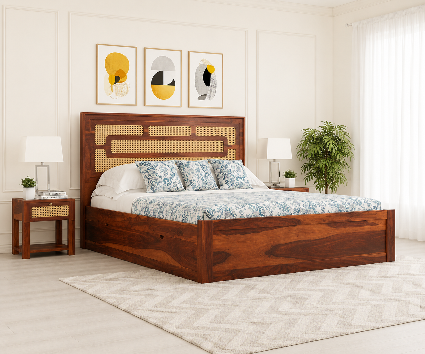 Bristol Modern Wooden Bed with Spacious Storage Drawers