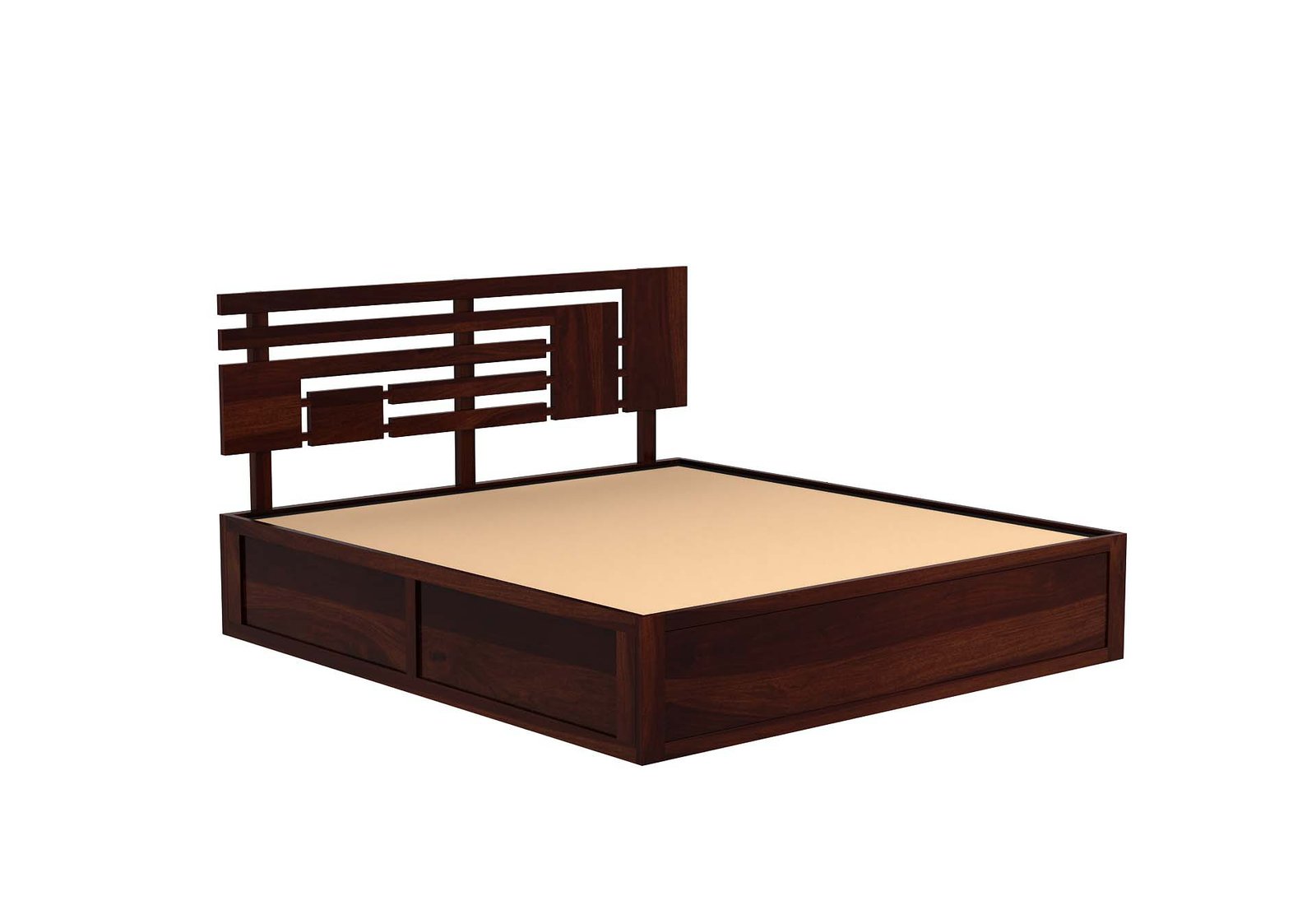 Bristol Solid Wood Storage Bed in Classic Provincial Teak Finish - Image 4