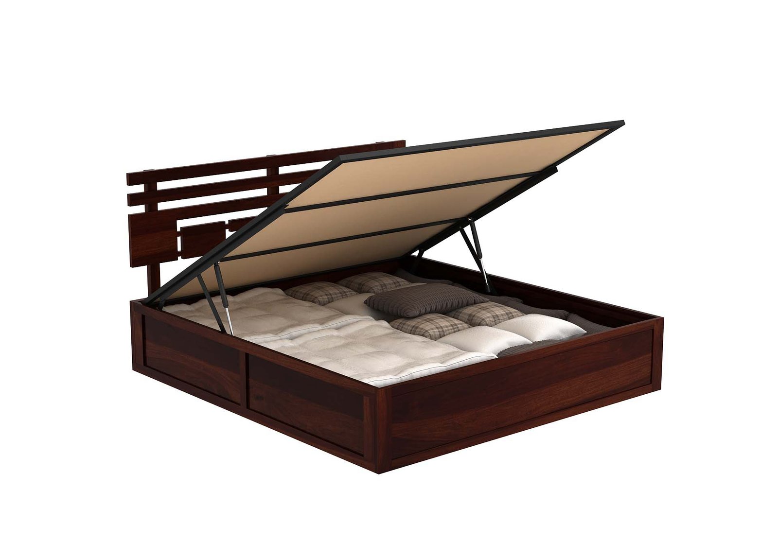 Bristol Solid Wood Storage Bed in Classic Provincial Teak Finish - Image 5
