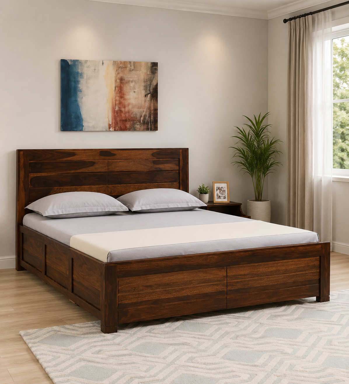 Brookhaven Premium Solid Sheesham Wood Platform Bed