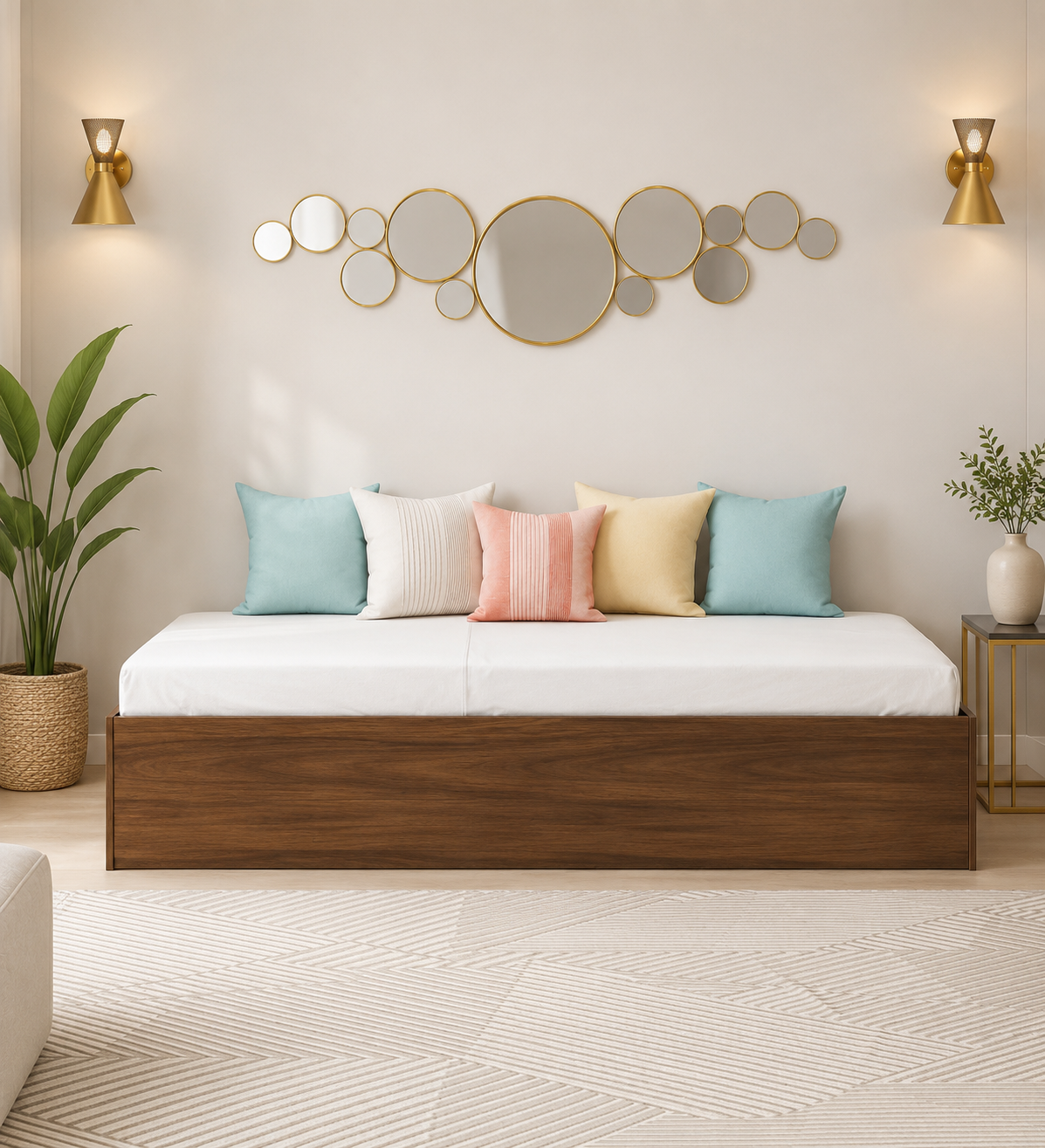 Brooklyn Modern Solid Wooden Single Bed with Classic Finish