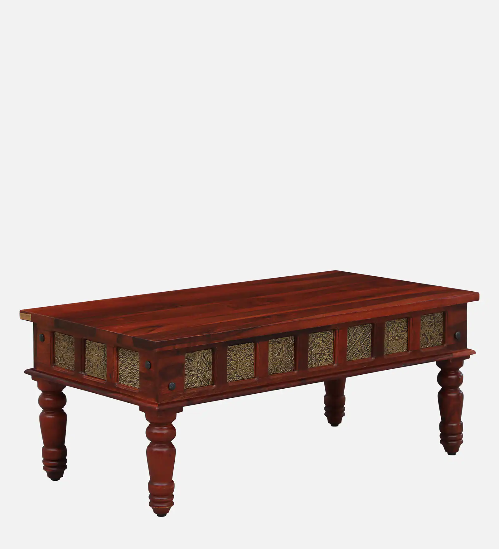 Brookshire Premium Handcrafted Wooden Coffee Table in Natural Finish - Image 2